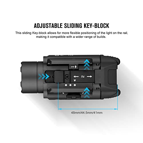 OLIGHT PL-3R Valkyrie Rechargeable Tactical Light, 1500 Lumens Rail-Mounted Weaponlight, LED Flashlight with Built-in Battery, Rail Locating Keys for 1913 Picatinny, GL Style