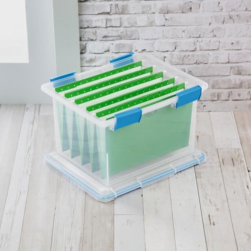 Sterilite 12-Pack Gasket Box, Weather-Resistant Storage Bins with Latching Lids, 32 Quart - Heavy-Duty Organizing Containers for Closet, Bathroom, and Office - size: 32 Quart, style: 12 Pack