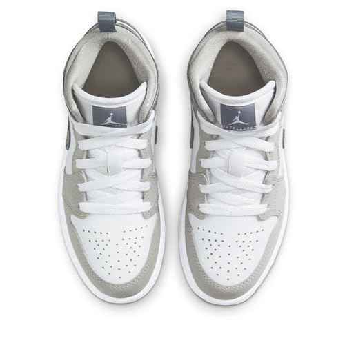 Jordan Air Jordan 1 Mid SE in White, Cool Grey, and Med Grey