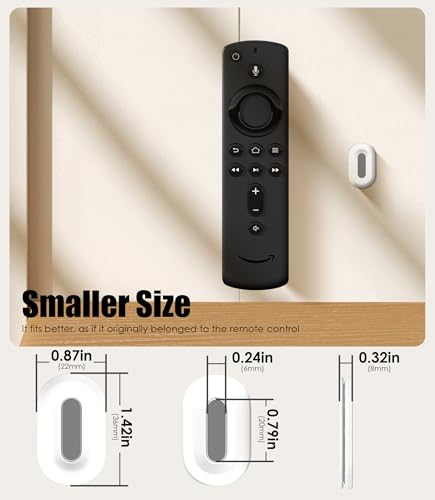 Nearockle Magnetic Remote Control Holder Wall Mount, 2025 Upgraded Smaller & Stronger Magnetic Silicone Remote Control Organizer TV Remote Charger Holder Caddy Back of TV (White-4 Pack) - color: White, size: 4 Pack