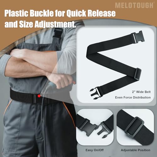 MELOTOUGH Electrician Tool Pouch with Belt Clip, 2 Inch Heavy Duty Work Belt Set for Men, Utility 13 Pockets Tool Pouch for Contractors & Roofing, Adjustable Carpenter Organizer Set