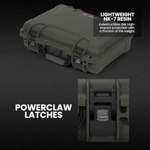 NANUK 910 Hard Case with Foam Single Sporting Gear, IP67 Waterproof Hard Storage, Made in North America Short Case with foam? (14.3¡¯¡¯ x 11.1¡¯¡¯ x 4.7¡¯¡¯)