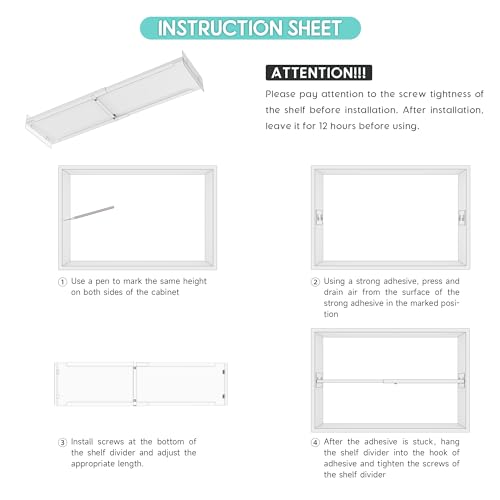 2Pack Adjustable Closet Shelves Organizer, Shelves for Closet Organization, Expandable Tension Shelf Storage Rack for Cabinet Wardrobe Cupboard Kitchen Bathroom - size: 2Pack/Normal, Small, W7.87" x L(17 "~ 31.5")