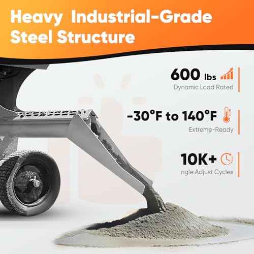 Premium Chute Extension,Compatible with Mud brand Cement Mixers,18Inch Features 15/25/35 Degree Adjustable Angles, Anti-Rust Coated, Ideal for Various Concrete Pouring and Construction Applications