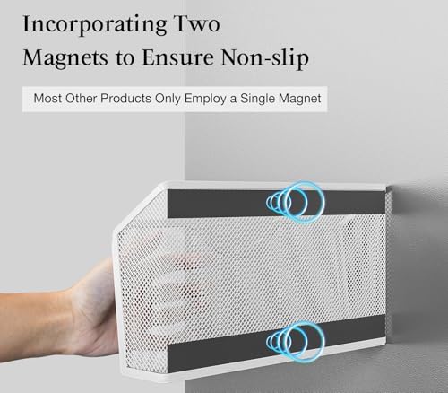 JANE EYRE Magnetic File Holder - 3PCS Paper File Mail Organizer No Drilling Magazine Paper Document Organizer for Cabinets Office Whiteboard - color: White