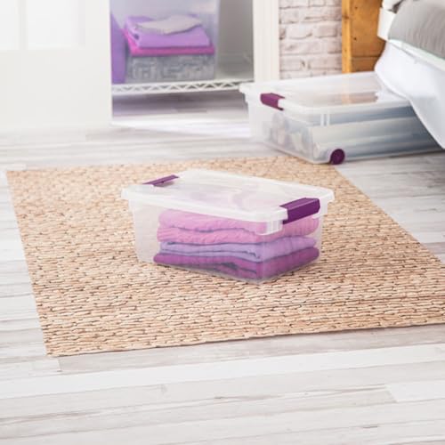 Sterilite 24-Pack ClearView Latch Box, Stackable Storage Organizer Bins for Home, 15 Quart - size: 24 Pack, style: 15 Quart