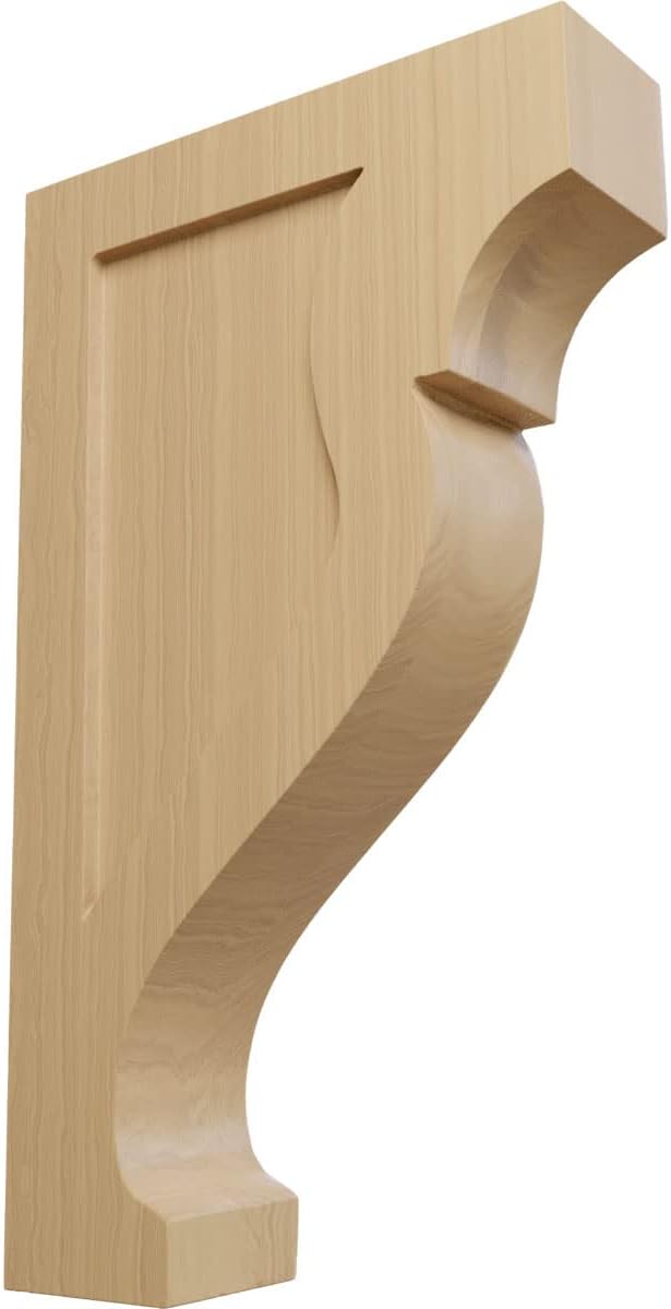 Ekena Millwork CORW02X07X12RKCH Medium Rockport Wood Corbels, 2 1/8"W x 7"D x 12"H, Cherry