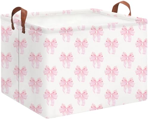 Rectangle Storage Basket with Handles,Collapsible Storage Bin,Books Box,Gift Basket(Shimmer Bowknot) - color: Shimmer Bowknot