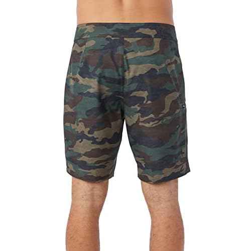 O'NEILL Men's 19 Inch Camo Boardshorts - Water Resistant Swim Trunks for Men with Quick Dry Stretch Fabric and Pockets