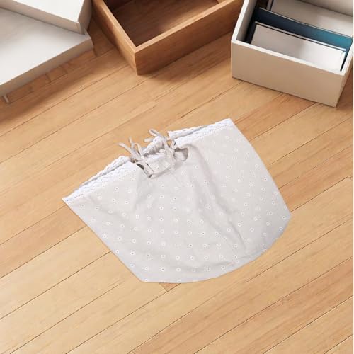 Garneck Washable Cloth Liner for Wire Rattan Basket Replaceable Fabric Insert with Daisy Pattern Protective and Decorative Hamper Liner for Laundry Kitchen and Living Storage Easy to