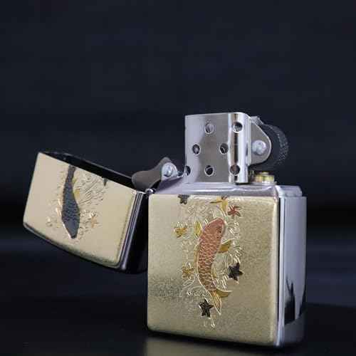Zippo Ukiyoe Ascending Couple Carp Electroforming Japan Limited Oil Lighter