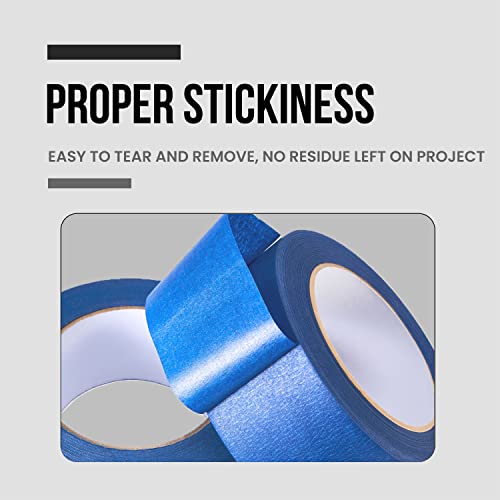 Lichamp Blue Painters Tape 2 inch Wide, 1pc Blue Masking Tape, 1.95 inches x 55 Yards