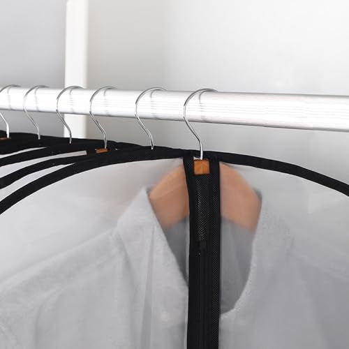 Clear Suit Bags for Closet Storage,40" Garment Bag for Storage,12 pack Garment Bags for Hanging Clothes,Breathable Lightweight Dust Proof Cover with Study Full Zipper for Coats,Jackets - size: 12pcs 24'' x 40''