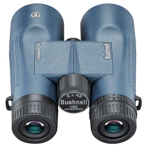 Bushnell H2O 8x42mm Binoculars, Waterproof and Fogproof Binoculars for Boating, Hiking, and Camping, Multi Blue