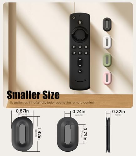 Nearockle 4 Pack Magnetic Remote Control Holder Wall Mount, 2025 Upgraded Smaller & Stronger Magnetic Silicone Remote Control Organizer TV Remote Charger Holder Caddy Back of TV (Multi) - color: Multi, size: 4 Pack