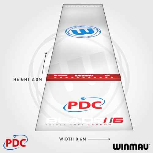 WINMAU Clearzone PVC Darts Mat with Integrated Oche Line