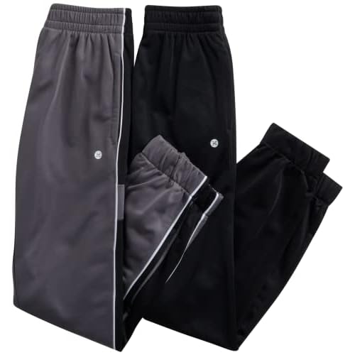 RBX Boys Sweatpants - 4 Pack Active Performance Tricot Boys Joggers with Elastic Waistband - Athletic Pants for Kids (4-20)
