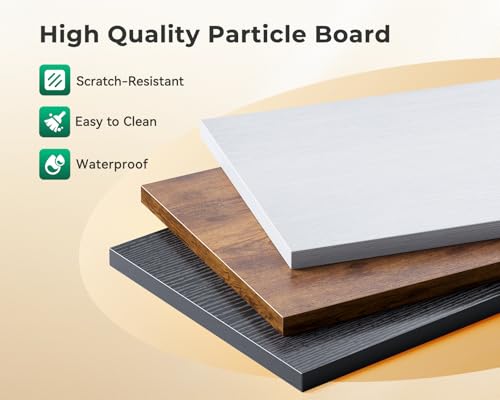ODK Computer Desk with 5 Drawers, 53 Inch Office Desk for Kids Study, White Vanity Desk for Girls Dressing Room, Small Computer Table for Bedroom, White - color: White