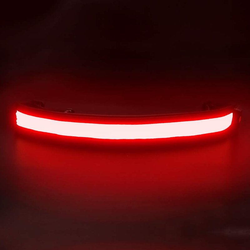 BSEEN LED Running Waist Belt - USB Rechargeable Reflective Glowing LED Waistband, Flashing Safety Light Belt for Runners, Joggers, Walkers, Pet Owners, Cyclists (Red)