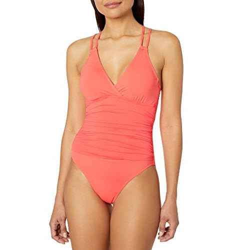 La Blanca Women's One Piece Swimsuit Underwire Double Strappy Back Island Goddess Bathing Suit