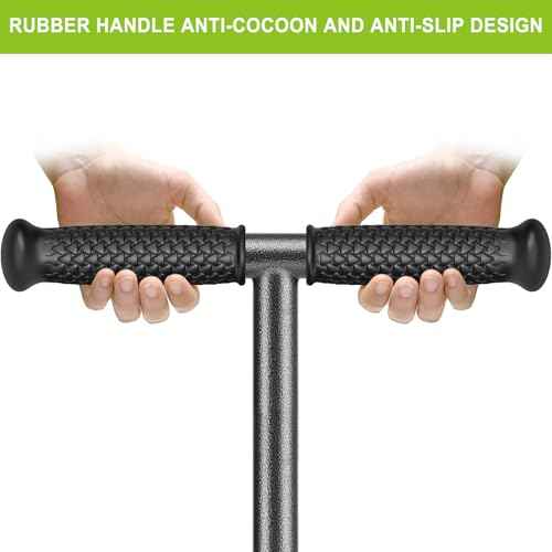 Dolibest Manual Aerator Lawn Tool, Manual Yard Plug Aerators with 4 Stainless Steel Semi-Open Plugs, Pre-Assembled Manual Grass Aerating Tool & Clean Hand Tool, Improving Lawn Health -37Inch
