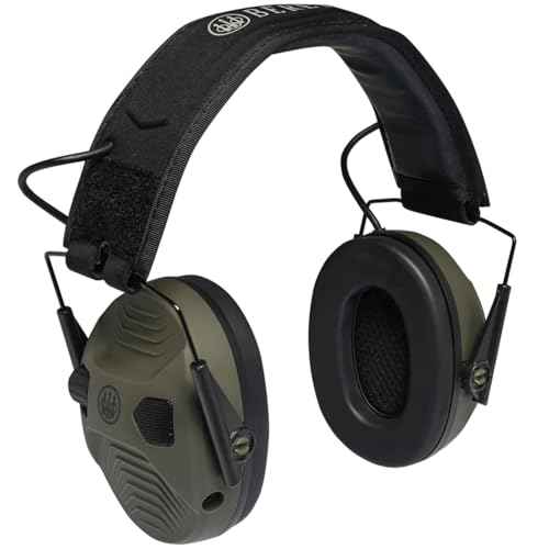 Beretta Electronic Earmuffs - 32dB SNR Protection | Compact Ergonomic Active Electronic Noise Reduction Cancelling Headset