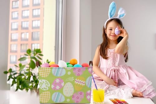 NTAOHAMPER Rectangular Green Easter Basket,Easter Gift Basket Empty,Toys/Books Box,Room Decor(Green Easter Egg) - color: Green Easter Egg