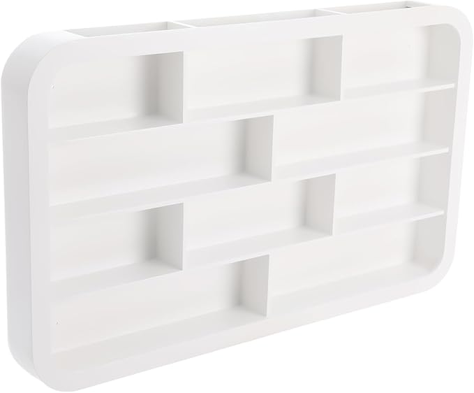 Wall-Mounted Nail Polish Organizer Rack - 4 Tier 10 Cube Floating Nail Polish Shelves, Makeup & Beauty Essentials Storage - Multi-Purpose Display Holder for Home Spa & Nail Studio - 39.37in