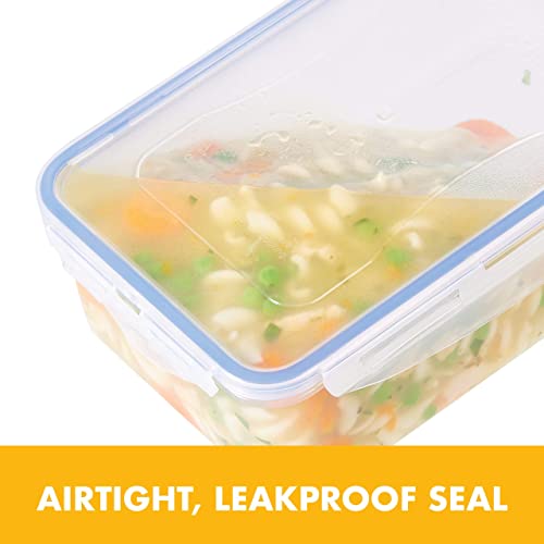 LOCK & LOCK Easy Essentials Food lids/Pantry Storage/Airtight containers, BPA Free, Square-16.9 Cup-for Chips, Clear (Pack of 3) - size: 16.9 Cup (Pack of 3)