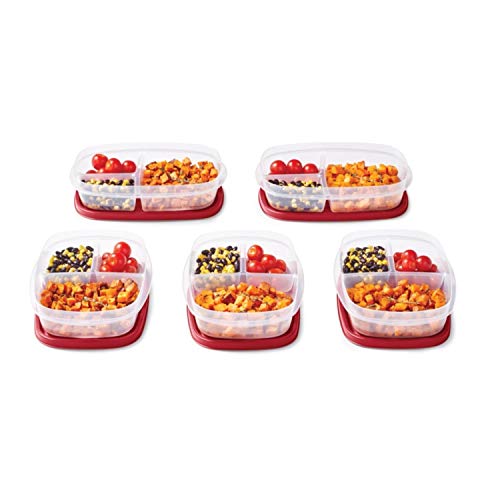 Rubbermaid EasyFindLids Meal Prep Containers 5.1 Cup Red - color: Red, size: 5.1 Cup (10-Piece)