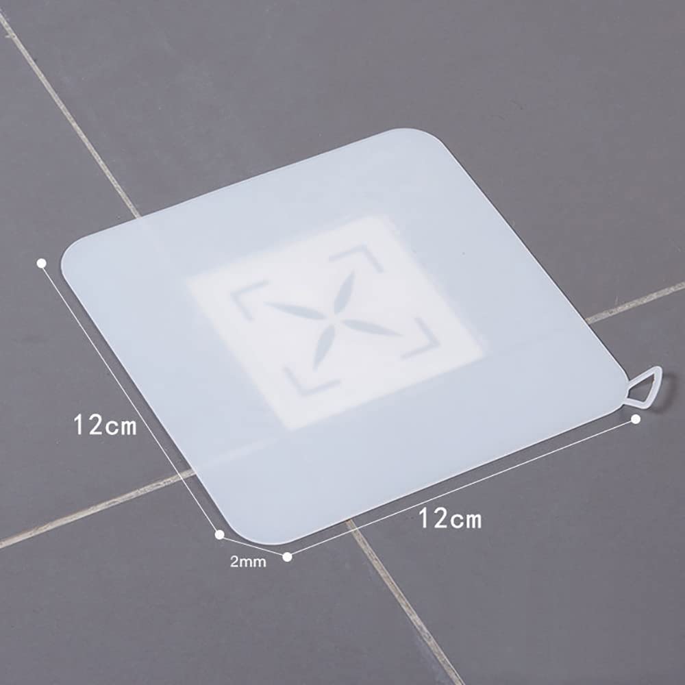 Silicone Tub Stopper Floor Drain Cover, 2 Pieces Sewer Anti-Odor Mat Deodorizing Drain Plugs for Kitchen, Bathroom and Laundry(5x5 inch)