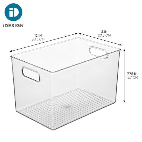 iDesign Large Clear Plastic Storage Bin for Bathroom or Vanity, Organizer for Hair Tools & Shampoo Bottles - style: Pack of 1