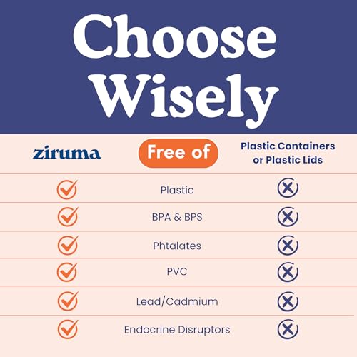 Ziruma Non-Toxic 4 Pack - Glass Food Storage Containers With Lids – Plastic Free, Airtight Meal Prep Containers, Multi-Size (12, 21, 35, 50 Oz), Microwave & Freezer Safe - size: Multi-Size