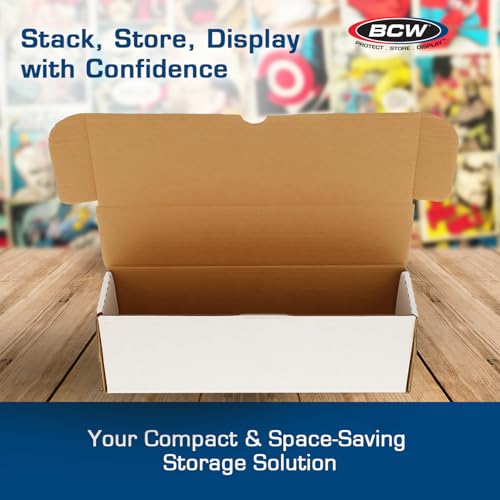 BCW 14-Inch Semi-Rigid #1 Storage Box - 3ct | Holds 350 Semi-Rigid Card Holders | Vertical Card Organizer | Ideal for Sports, Trading Cards Baseball, Magic, Pokemon - style: 3 Pack