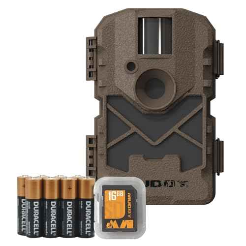 MUDDY Pro Cam 14 MTC100K Combo - 14MP & 480 Video at 30FPS 0.7 Sec Trigger Speed 80ft Detection IR Range Durable Hunting Outdoor Scouting Trail Camera, AA Batteries & 16GB Memory Card Included