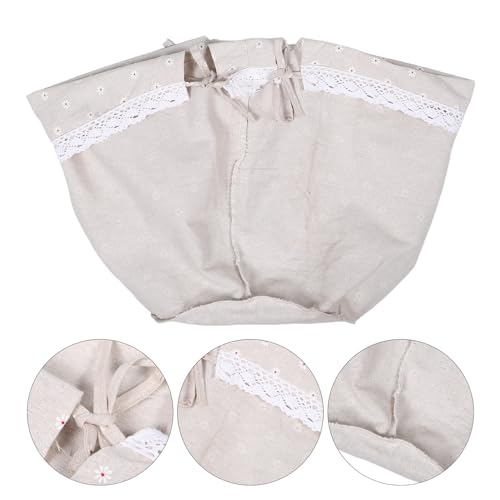 Garneck Washable Cloth Liner for Wire Rattan Basket Replaceable Fabric Insert with Daisy Pattern Protective and Decorative Hamper Liner for Laundry Kitchen and Living Storage Easy to