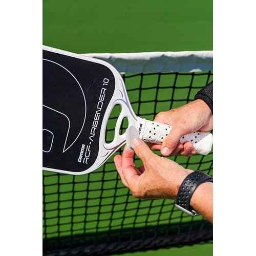 GAMMA RCF Airbender Pickleball Paddle, Raw Carbon Fiber, Customizable Handle Weight System & Aerodynamic Open Throat w/Shock Absorbing Gel Insert, 22mm,16mm, 13mm, & 10mm