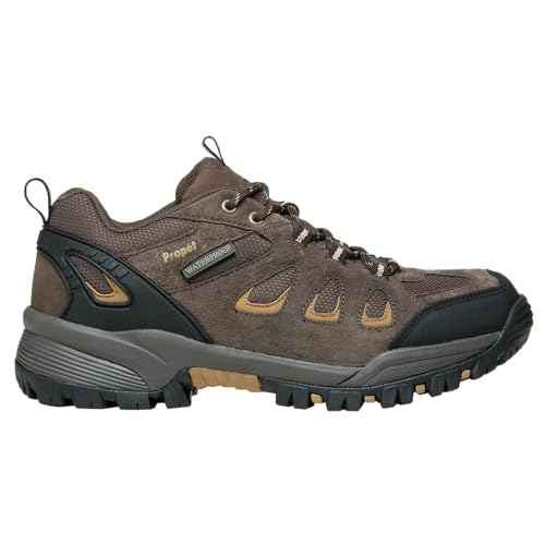 Propet Mens Ridge Walker Low Hiking Hiking Sneakers Shoes - Black