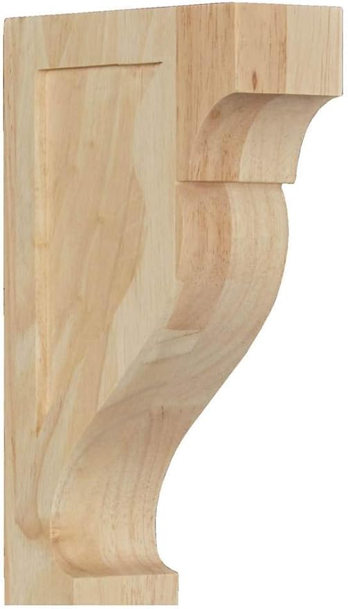 Ekena Millwork CORW02X05X08RKCH Mini Rockport Wood Corbels, 1 3/4"W x 5"D x 8"H, Cherry