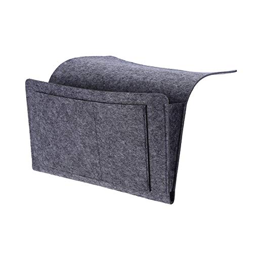 Gavigain Luxurious Grey Armrest Organizer, Caddy for Sofa, Couch, Chair Armrest, Remote Control, Cell Phone, Book, Magazine, Glasses, Snacks