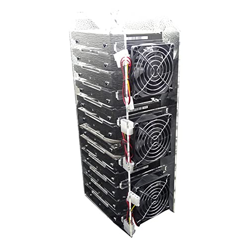 Hard Drive Bay Holder 3.5'' Multi-Layers Hard Disk Bracket HDD Mounting Bracket Kit, Transparent Mechanical Hard Disk Box Storage Organizer Case Rack with Cooling Fan Space (10 Layers) - style: 10 Layers