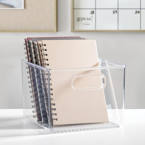 iDesign Pantry Storage Bin with Handles for Kitchen Cabinets or Fridge - Set of 2 - Clear - Made in USA - style: Pack of 2