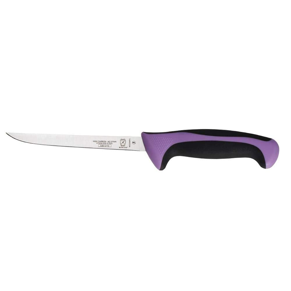 Mercer Culinary Millennia Colors 7-Inch Granton Edge Santoku Knife, Green