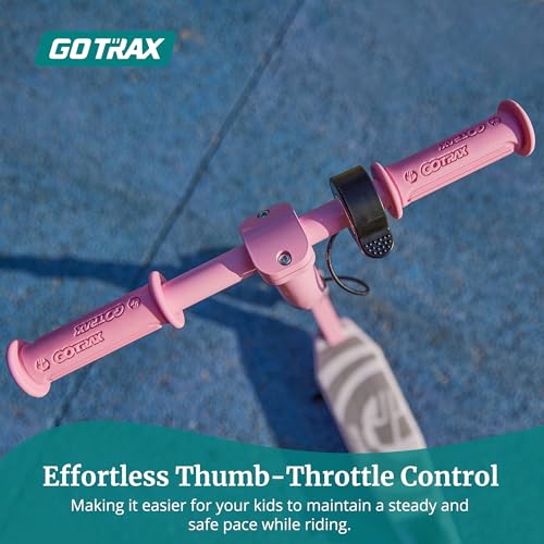 Gotrax Scout Pro Electric Scooter for Kids, Max 3 Mile Range, 6 Mph Speed by 80W Motor and Thumb Throttle, 5" Solid Wheels with Flash Wheel & Deck Lights, Max 110 Lbs Load for Boy & Girl Ages 4-7
