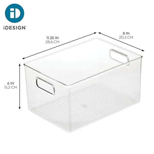 iDesign Recycled Plastic Pantry Storage Bin – Linus Collection - Clear - style: Pack of 1