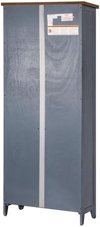 BOWERY HILL Open Wood Bookcase Bookcase in Blue