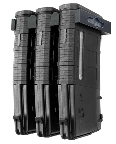 AR-15 PMAG Wall Mount | Magazine Display | Wall Storage Organization System | Unique Low Profile Design | Gun Safe Wall Garage | Gun Room Mounting Solution - color: 1 Mount Hold 3 Mags