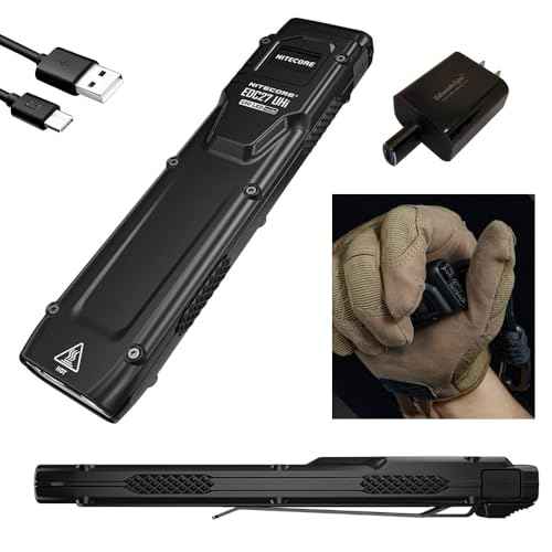 Nitecore EDC27 UHi 3100 Lumen USB Rechargeable Slim Body LED Flashlight EdisonBright Brand Charging Adapter