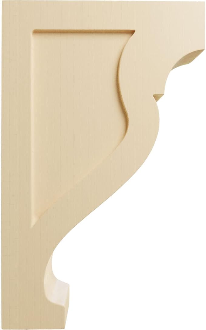 Ekena Millwork CORW02X05X08RKMA Mini Rockport Wood Corbels, 1 3/4"W x 5"D x 8"H, Maple
