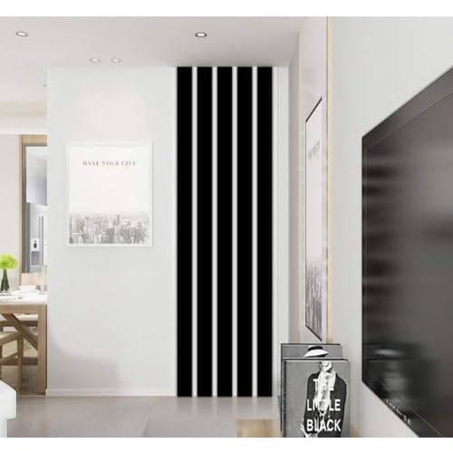 10 Pcs White Mirror Wall Stickers Striped Design Mirror Art Tile Decal, DIY Self Adhesive Wall Line Border Decals, Removable Acrylic Sheets Wall Murals for Home Decor, Wall Stickers and Murals 2¡¿20cm